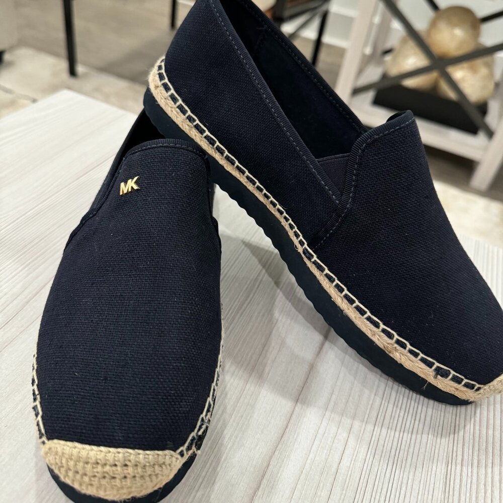 Michael Kors Espadrille, Navy Blue, Size 8.5